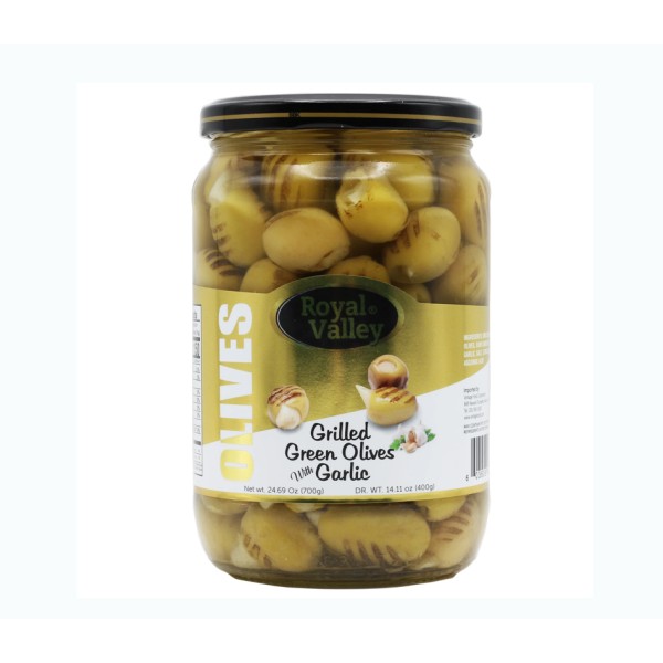 Royal Valley Grilled Green Olives With Garlic
