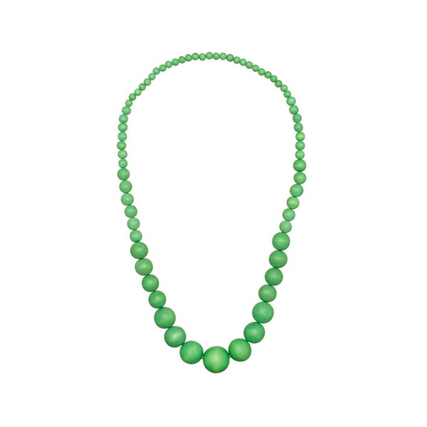 Long Wooden Green Necklace